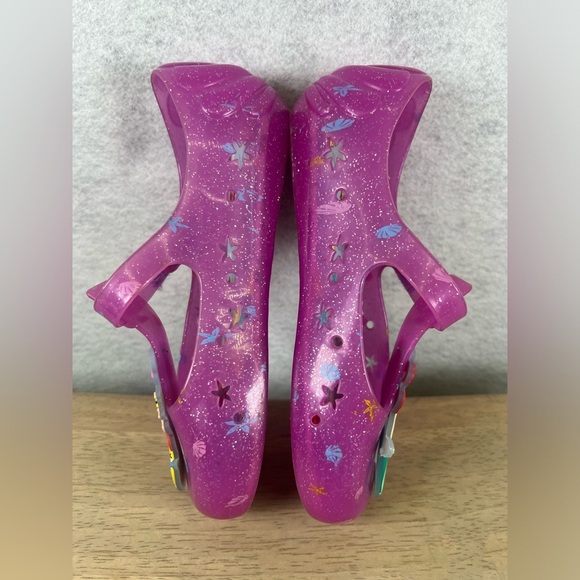 Disney Ariel‎ Jelly Sandals Little Mermaid Flat With Strap Girl's Size 12 - Picture 5 of 7